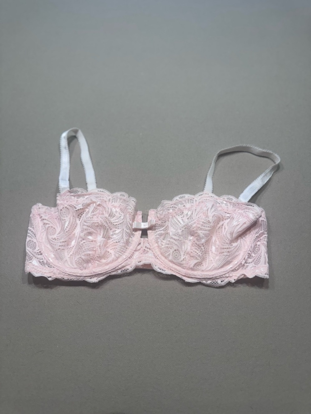 Adore Me Soft Pink Lace Balconette Bra
